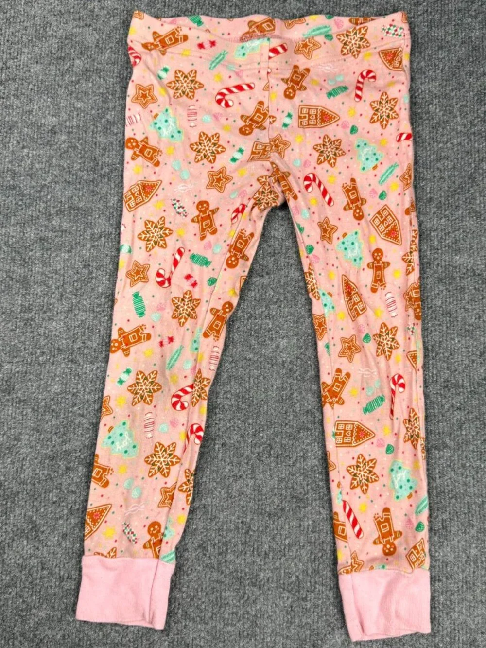 Old Navy Toddler Unisex XS 5 Holiday Christmas Cookies PJ Sleep Pants Cotton
